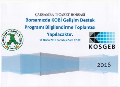 Kobi Gelişim Destek Programı Bilgilendirme Toplantısı
