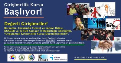 Girişimcilik Kursu Başlıyor! 2017